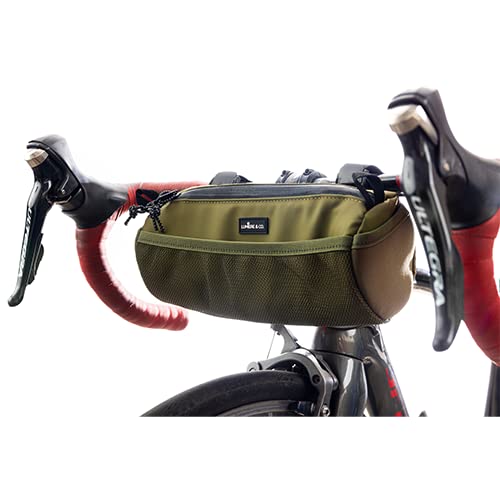Lumiere & Co. Bike Handlebar Bag – Minimalist Design – 3 Size Options, Multiple Colors – Clip Straps, Shoulder Strap– (Green, Medium)