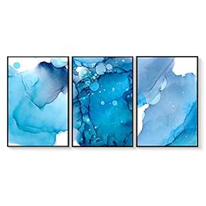 3 Piece Framed Canvas Wall Art for Living Room, Bedroom Organic Pastel Abstract XI Canvas Prints for Home Decoration Ready to Hang - 16"x24"x3 Panels