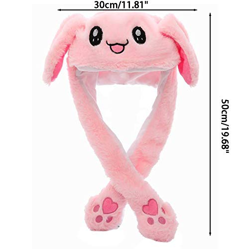 CICITOYWO Funny Plush Bunny Hat Ear Moving Jumping Rabbit Animal