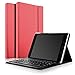 IVSO Asus Zenpad Z8s Case With Keyboard - Ultra-Thin DETACHABLE Bluetooth Keyboard Front Prop Stand Case / Cover for Asus Zenpad Z8s ZT582KL Tablet (Red)