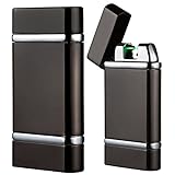 Kivors Rechargeable Photoelectric Sensor Lighter Dual Arc Plasma Electronic Lighter Windproof Lighter, Black
