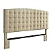 Dorel Living King Headboard, Beige Microfiber