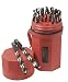 Norseman CN-TECH Cryogenic Nitrided Super Premium 29 Piece Drill Bit Set - Red Ultradex - 47462-135 Degree Split Point - Round Shank With Three Flats
