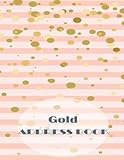 Gold Address Book: Large Print Size 8.5 x 11 Inches, Alphabetical with Tabs to Organize Record Emerg by Sara Journals