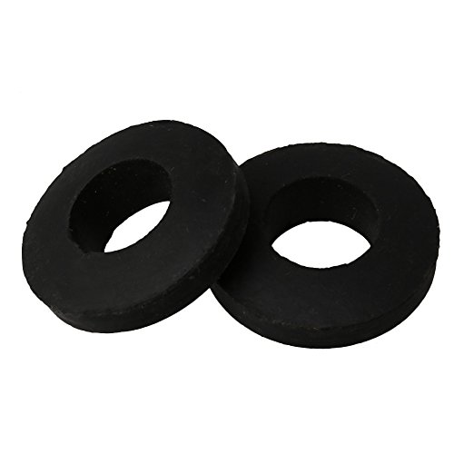 RDEXP 28x14x7mm Black Rubber Round Shape Gaskets Flat Rubber Spacer Washer Seal Rings for Automotive Plumbing Set of 50