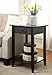 Convenience Concepts American Heritage End Table with Drawer and Shelf, Black