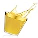 Feiyen Gold Plastic Cups for Party Decorations - 100 x 9 Oz Clear Disposable Cups Old Fashioned Tumblers - Elegant Gold Rimmed Cups for Wedding bride shower, Graceful Party Cups with Gold Rim