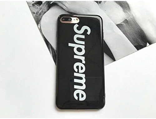 iPhone 6+/6s+ 5.5" Case, Slim Supreme Logo Protective Premium Soft TPU Grippy Case for Apple iPhone 6 PLUS and iPhone 6s PLUS (Black)