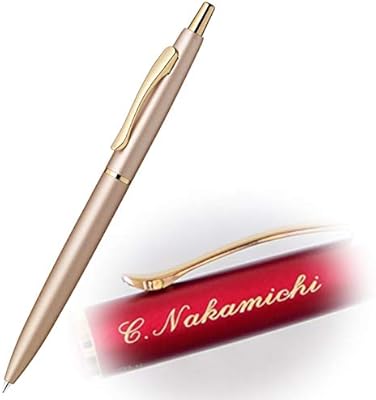 Amazon 名入れ 金文字 ゼブラ エマルジョンボールペン フィラーレef エフ 0 5mm P Bas86 ベージュ ジェルインク ボールペン 文房具 オフィス用品