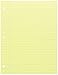 School Smart 3-Hole Punched Filler Paper, 8-1/2 x 11 Inches, Yellow, 100 Sheets - 087157