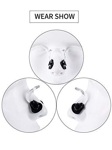 image for Pelopy Swim Nose Clip Soft Silica Gel Nose Plugs Waterproof Nose Prote