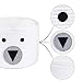 CherryNow Bear Basket, Cotton Rope Basket, Woven Laundry Hamper, Toy Storage Bin for Kids, Clothes in Bedroom, Baby Nursery & Living Room, 10'' (H) x 12'' (D)