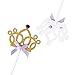 24 Packs Glitter Purple Diamond Gold Cupcake Topper Crown Princess Purple Bow Cake Dessert Birthday Anniversary Decoration