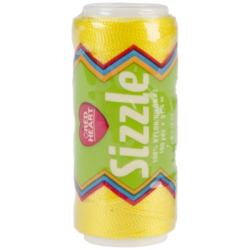 Red Heart Sizzle Crochet Nylon, Yellow