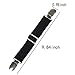 Sshining Adjustable Bed Sheet Fasteners Suspenders Strong Elastic Bed Sheet Cover Holder Clip Grippers (Set of 4, Black)