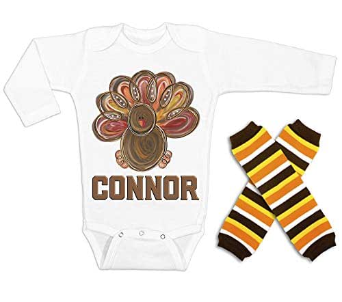 Painted Turkey Thanksgiving Outfit Baby Girl Painted Turkey Thanksgiving Outfit Baby Girl