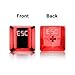 Fitlink Esc Keycaps, Customized Durable Stainless Steel Metal Mechanical Keycap with Key Puller Compatible with Mechanical Keyboard Cherry Mx Switch 3 Years Quality Warranty(ESC,Red)