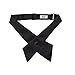 Black Satin Crossover Tie