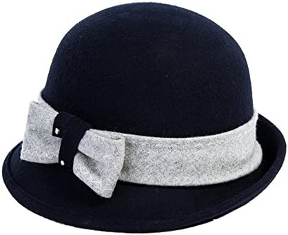 Small side bucket hat in summer/Small hats/rhinestone fashion hat/Felt hat/autumn winter hat-B One Size
