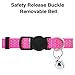 Pawtitas Reflective Cat Collar with Safety Buckle and Removable Bell Cat Collar Kitten Collar Pink Cat Collar One Size