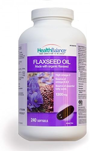 Health Balance Flaxseed Oil 1300mg 240 Softgels