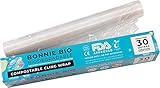 BonnieBio Corn PLA Perforated Cling Wrap Roll: 12in. x 98.4 ft. Certified Compostable