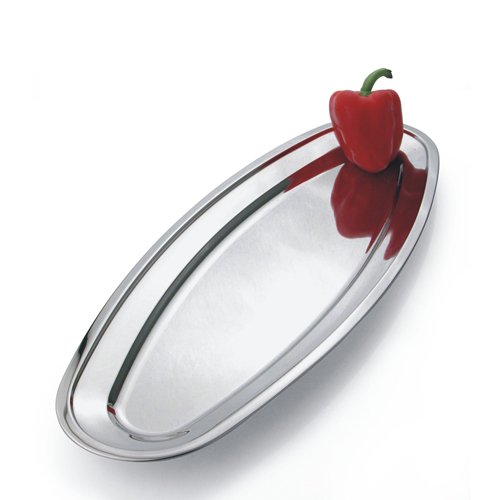 Stainless Steel Fish Tray | Serving Tray | Platter | Roast Meat Plate | Fish Platter - 60 Cm (Stainless Steel)