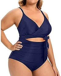 Daci Plus Size One Piece Swimsuit for Women Cutout