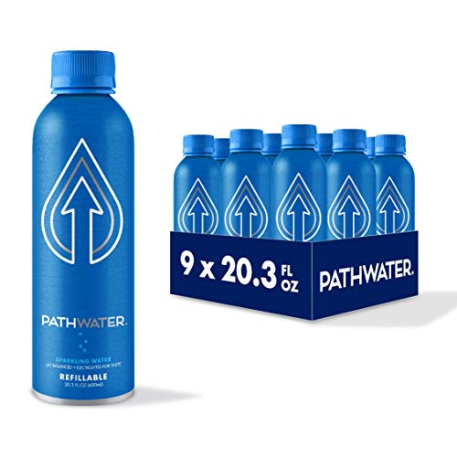 PATHWATER Sparkling Bottled Water, Made in EcoFriendly Reusable