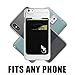 Double Pocket Gecko Phone Wallet - Smartphone Adhesive Card Holder - Cell Phone Pouch - Mobile Stick on Spandex Pocket by Gecko - Carry Credit Cards and Cash – (BLACK-WHITE)