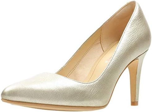 clarks pumps gold