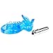 Shootmy Waterproof Dual Pleasure Vibrating Cock Ring for Men, Blue, 0.35 Pound