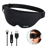 Far Infrared Heated Eye Mask,Graphene Heating Warm Compress Eye Mask for Relieve Dry Eyes Puffy Eyes Styes Meibomian Gland Dysfunction Blepharitis