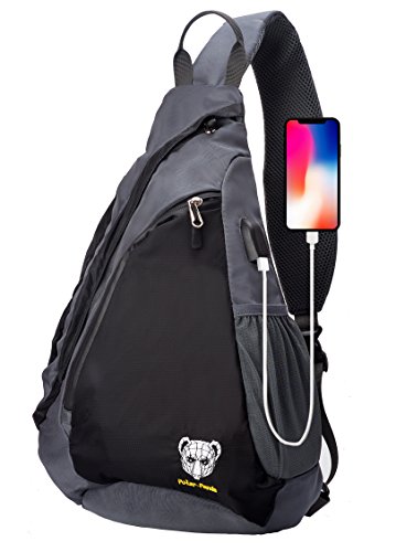 Polar Panda Sling Backpack Crossbody Bag for Women & Men Travel Shoulder Chest Bags One Strap Hiking & Outdoor Pack