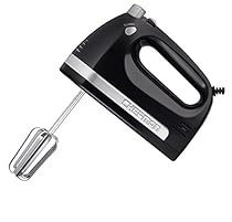 Chefman Turbo Power Hand Mixer with One-Touch Easy Eject Button, Chrome Plated Beaters and FREE Bonus Dough Hooks Included - RJ17-V2-Black