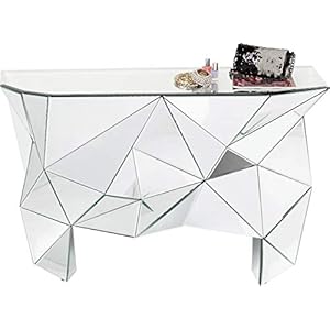 Kare Design, Spiegel Konsole Prisma, Flurkonsole verspiegelt, Luxus Konsole, Glas, 80×126,5x38cm