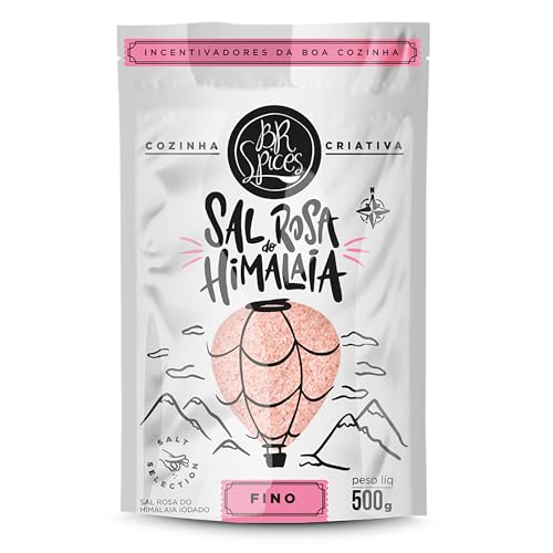 BrSpices - Sal Rosa Do Himalaia Iodado Fino BR Spices Pouch 500G