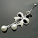 Simplifestyle Sexy Belly Button Ring 316l Surgical Steel 14 Guage Navel Belly Button Ring Bar White Rhinestone Crystal Bow Knot
