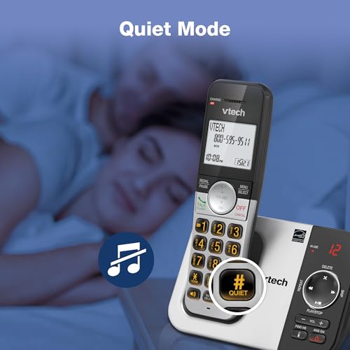 VTECH 3-HANDSET CORDLESS PHONE WITH ANSWERING MACHINE, WITH LARGE DISPLAY AND BIG BUTTONS CALLER ID, FULL-DUPLEX SPEAKERPHONE, LAST 10 NUMBER REDIAL, EASY TO USE VG232-3