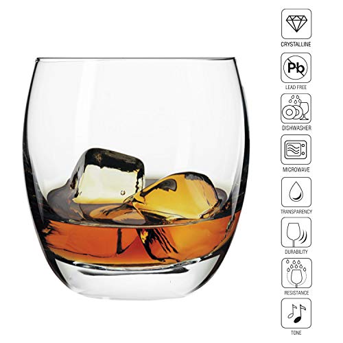Krosno Whisky-Gläser | Set von 6 | 300 ML | Elite Kollektion | Perfekt für zu Hause, Restaurants und Partys | Spülmaschinenfest – Bild 4