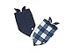 Little Unicorn Cotton Bandana Bib 2 Pack - Jack Plaid, Navy