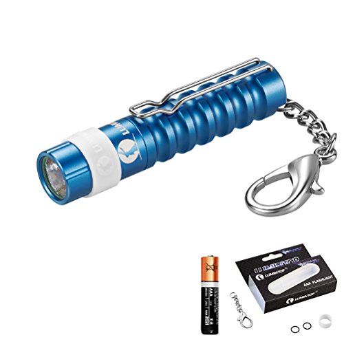 LUMINTOP Mini Worm AAA 110 Lumens Keychain Flashlight with clip + 1X AAA Battery Cree LED Tool Pocket Flashlights(G)