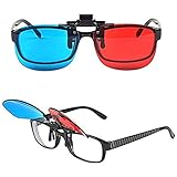 Red-blue / Cyan Anaglyph 3D Clip-on Glasses 3D movie game