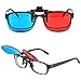Red-blue / Cyan Anaglyph 3D Clip-on Glasses 3D movie game