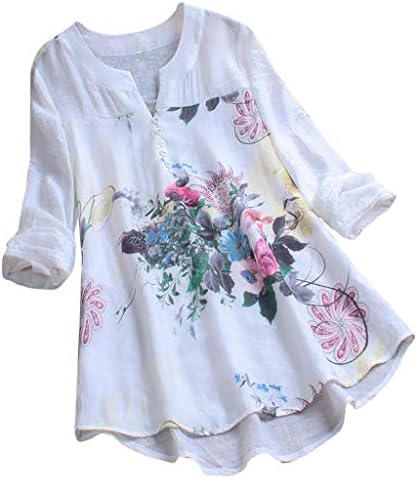 Afdiscounts Women Cute Cartoon Cat Sprouting Print Round Neck Short Sleeved White T-Shirt
