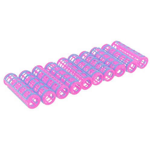 Dovewill 10pcs Hair Roller Curlers 5cm for Barbie Doll Hair Styling Make Up Plastic Fuchsia