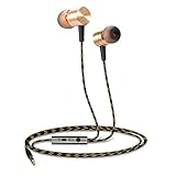 Headphones, FKANT Metal Magnet Attraction In-Ear Wired Earbuds Premium Stereo Bass Universal Earphones with 3.5mm Jack and MIC for Smartphones, Tablets, Computer, MP3 Player