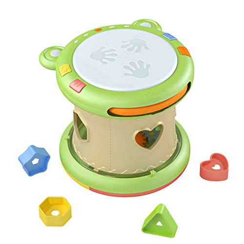 TUMAMA Baby Drum Sets,3in1 Baby Musical Drum Instruments with Light