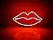 KUKUU Neon Light Sign Decor Lip Kiss Real Glass Handmade 16