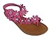 Elegant Women's Fashion Pink Hawaiian Flowers Gladiator Flat Sandals